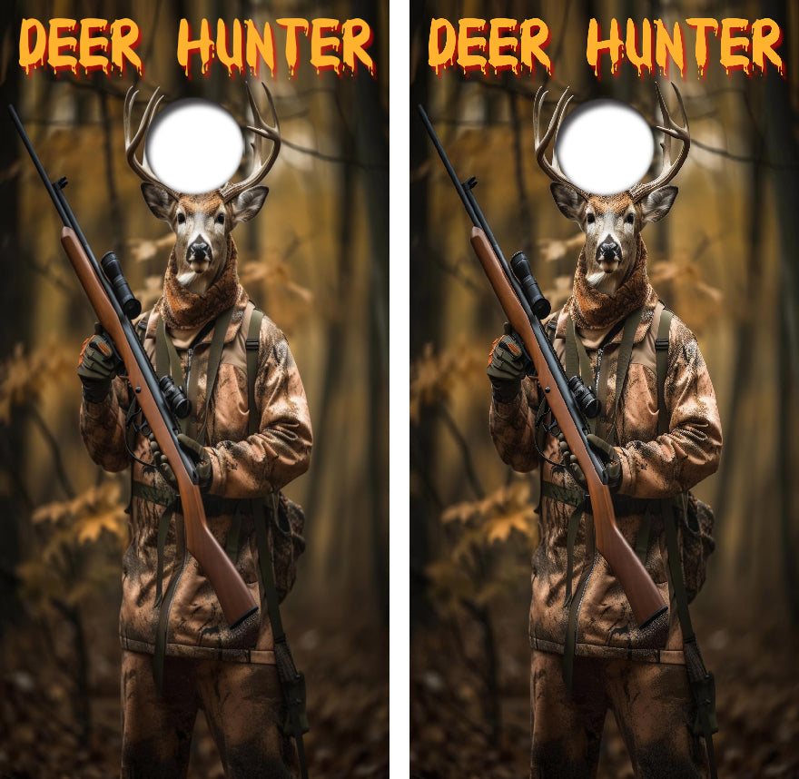 Deer Hunter Cornhole Board Skin Wraps FREE LAMINATE