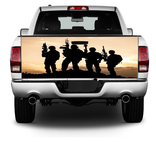 Military Heros Silhouette Wrap Vinyl Graphic Decal Sticker