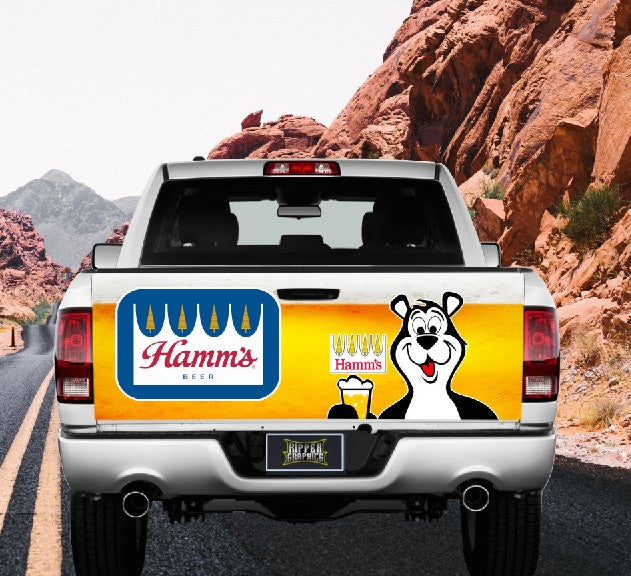 Hamm's Beer Bear Tailgate Wrap Vinyl Graphic Decal Sticker