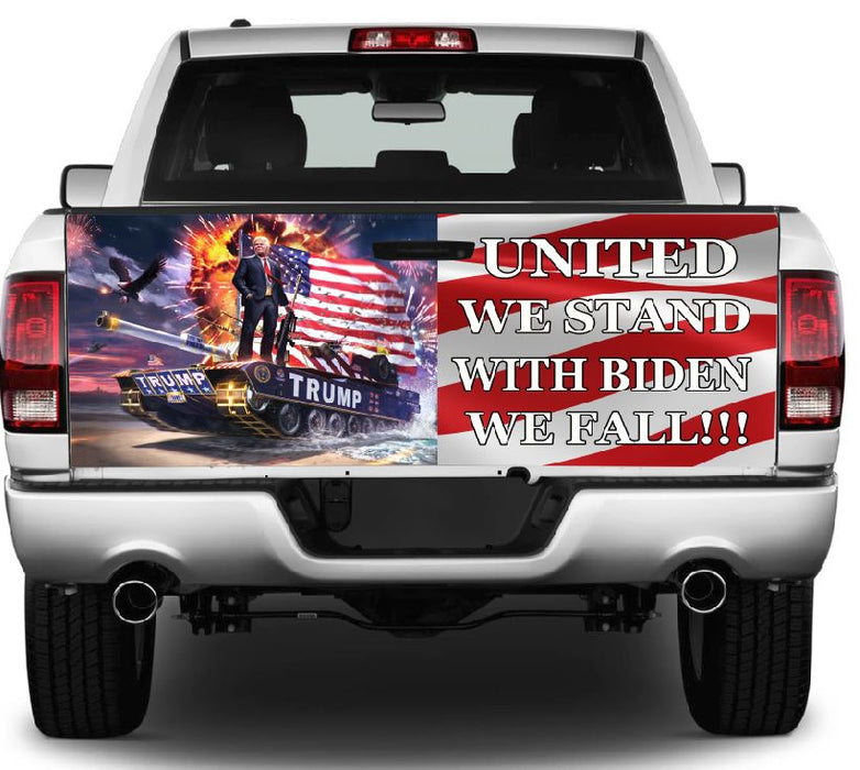 Trump United We Stand Truck Tailgate Wrap Vinyl Graphic Decal Sti