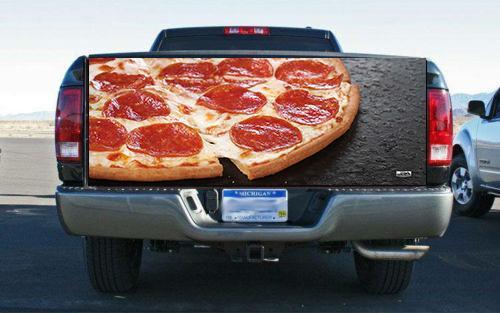 Pepperoni Pizza Tailgate Wrap Vinyl Graphic Decal Sticker Wrap