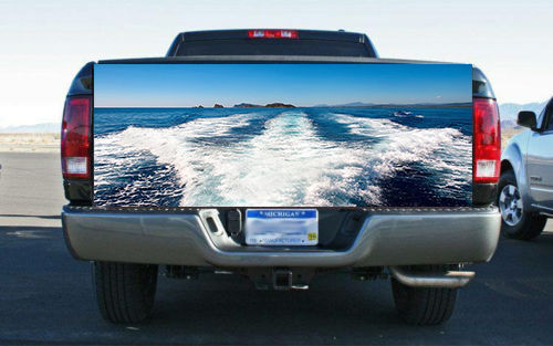 Big Boat Wake Wave Truck Tailgate Wrap Vinyl Graphic Decal Sticker Wrap