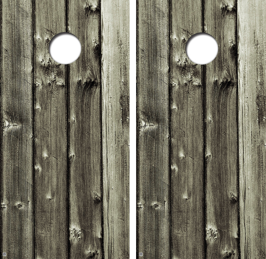 Vintage Wood Cornhole Board Skin Wraps FREE LAMINATE
