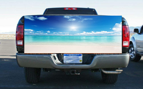Beautiful Sandy Beach Truck Tailgate Wrap Vinyl Graphic Decal Sticker Wrap