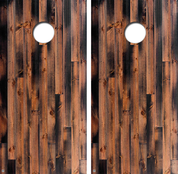 Polished Wood Cornhole Board Skin Wraps FREE LAMINATE