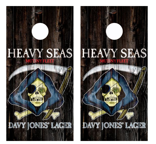 Heavy Seas Davy Jones Lager Barnwood Cornhole Wood Board Skin Wr