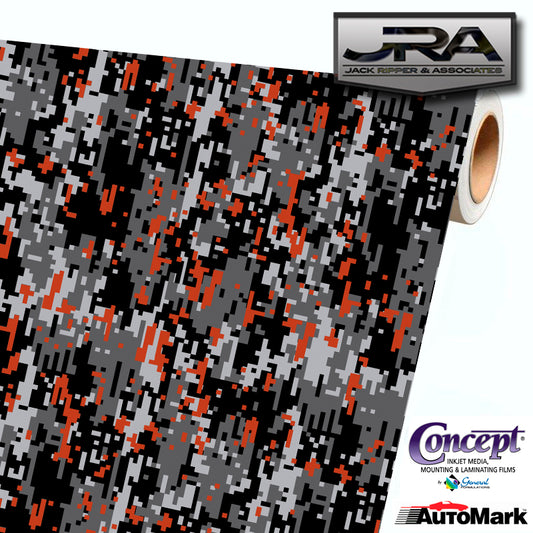 URBAN ORANGE Digital Camouflage Vinyl Car Wrap Camo Film Decal Sheet Roll