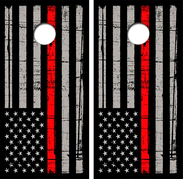 Firefighter Support Flag Conhole Board Skin Wraps FREE LAMINATE