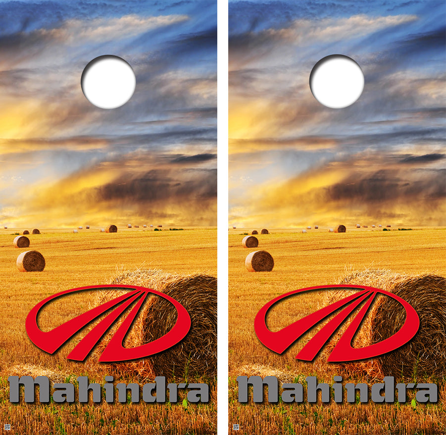 Mahindra Field Cornhole Board Wraps FREE LAMINATE