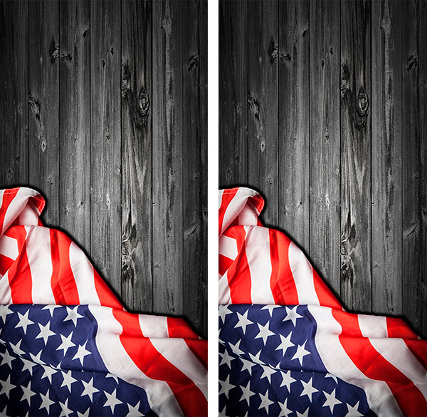 American Flag Cornhole Wood Board Skin Wrap
