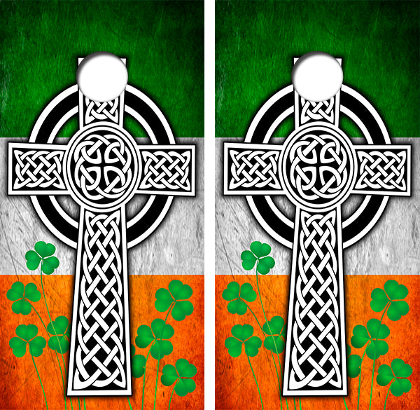 Celdic Irish Flag Cornhole Wood Board Skin Wrap
