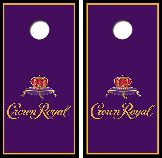 Crown Royal Whisky Cornhole Wood Board Skin Wraps FREE LAMINATE