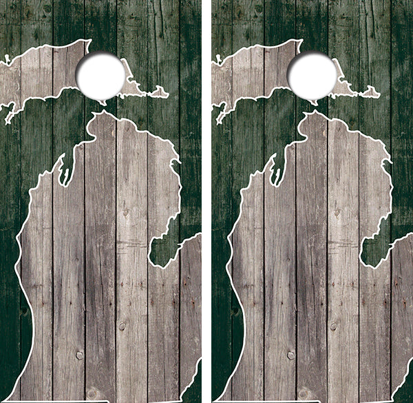 State of Michigan Cornhole Wood Board Skin Wraps FREE LAMINATE