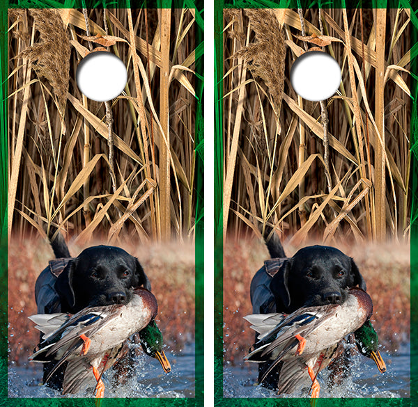Duck Hunting Cornhole Wrap Decal with Free Laminate Included