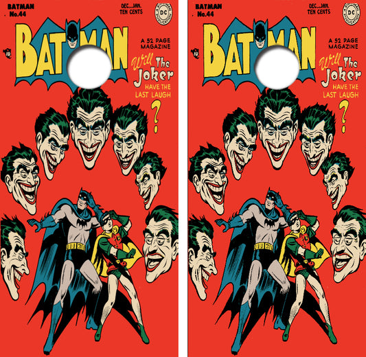 Batman Comic Book Cover With Joker Cornhole Wrap Decal with Free Laminate Included
