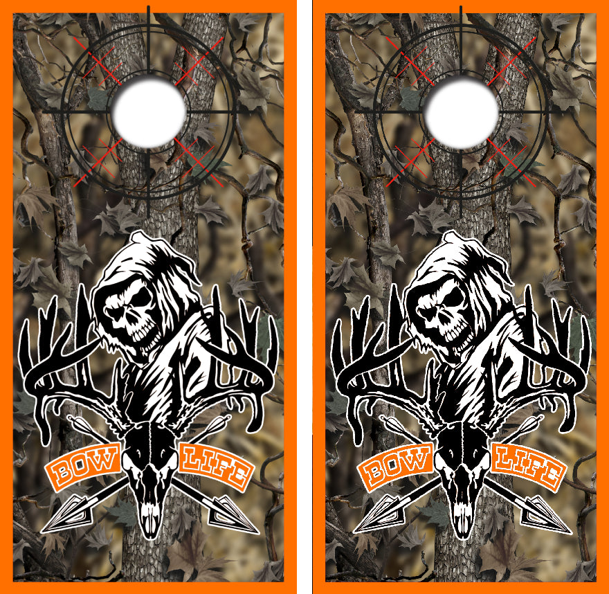 Bow Life Hunting Cornhole Wrap Decal with Free Laminate Included