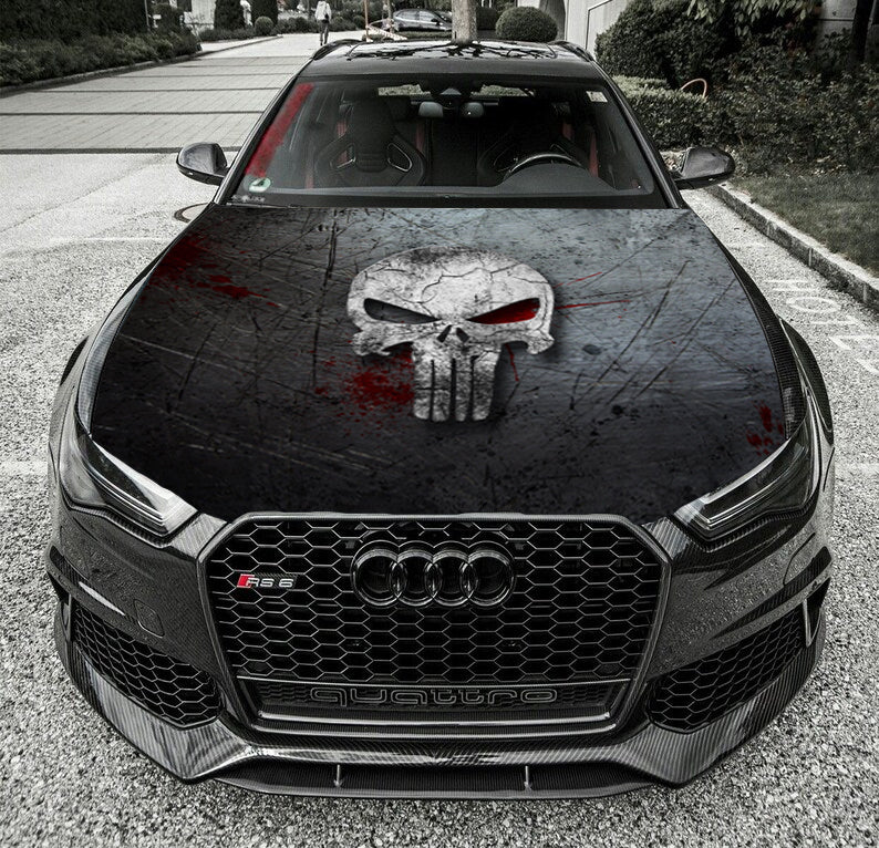 Punisher Skull Custom Wrap Vinyl Graphic Decal Sticker Wrap Car or Truck