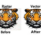 Raster to Vector Logo Redraw