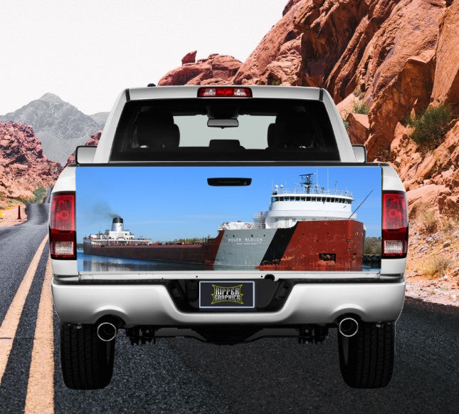 Great Lakes Freighter Tailgate Wrap Vinyl Graphic Decal Sticker